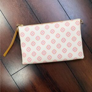 NWT Fossil Sydney Zip Top Crossbody Clutch - Pink Print